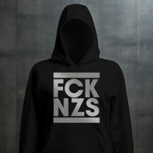 "FCKNZS" Hoodie (schwarz), lichtreflektierende Farbe - Limited Edition