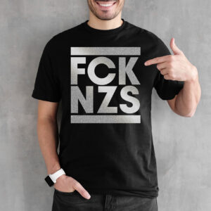 "FCKNZS" T-Shirt - lichtreflektierende Farbe/schwarz
