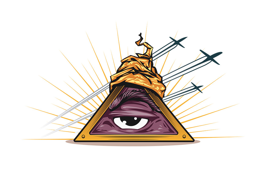 Aufkleber "Illuminati", (einzeln/Anzahl frei wählbar)